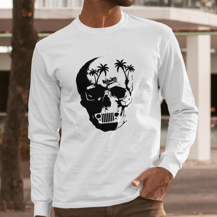 Skeleton Head Jeep Shirt Long Sleeve T-Shirt Gifts for Him