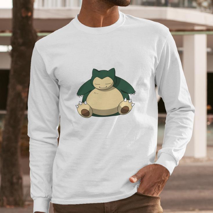 Sleeping In Snorlax Long Sleeve T-Shirt Gifts for Him