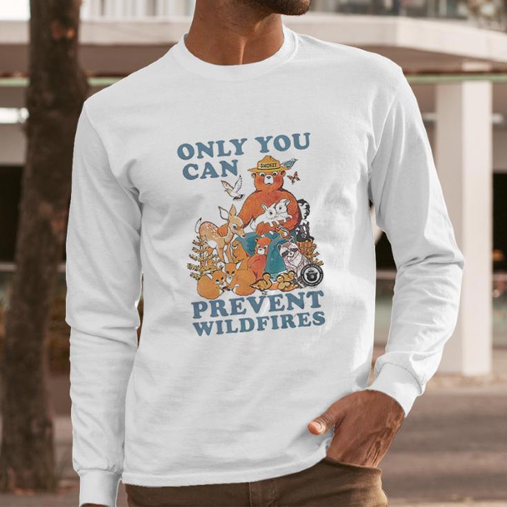 Smokey The Bear Only You Can Prevent Wild Fires Ringer Long Sleeve T-Shirt Gifts for Him