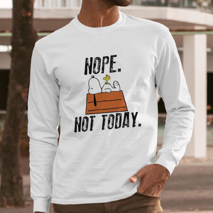 Snoopy Peanuts Nope Not Today Shirt Hoodie Tank Top Long Sleeve T-Shirt Gifts for Him