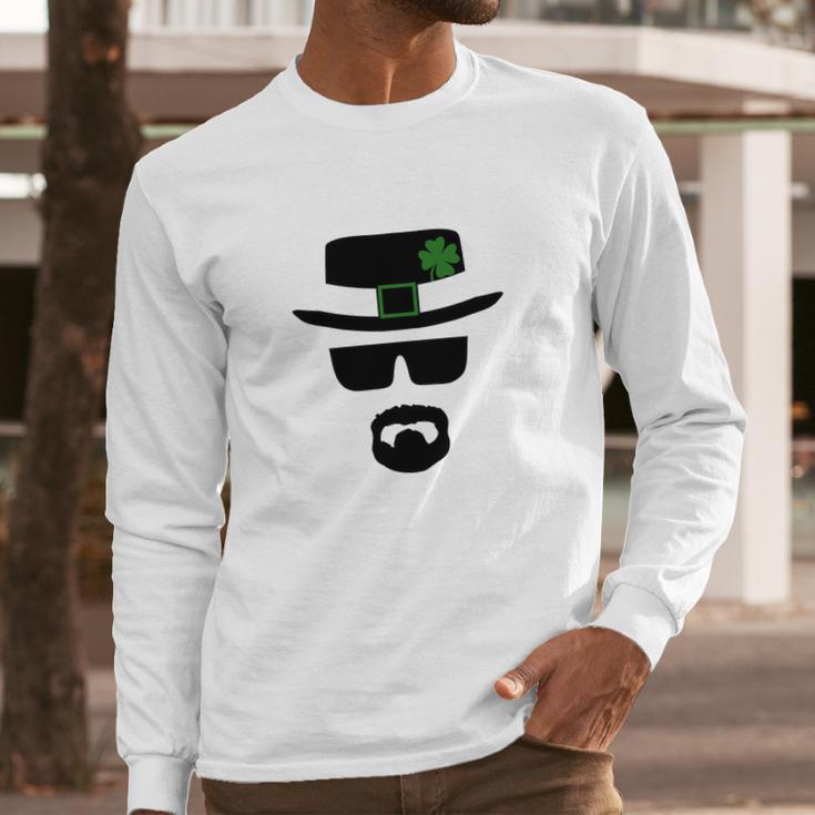 St Patricks Day Heisenberg Inspired Irish Men Long Sleeve T-Shirt Gifts for Him