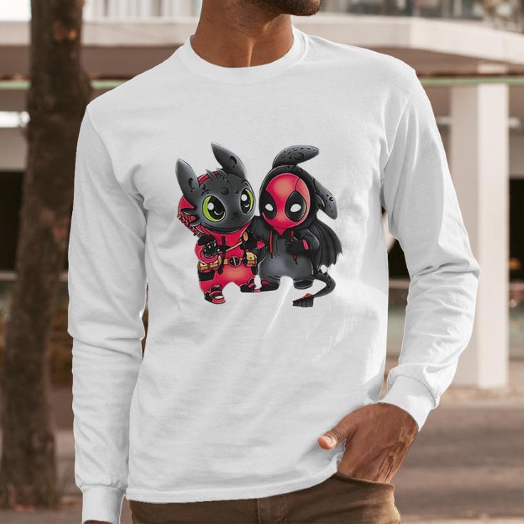 Stitch And Spiderman Long Sleeve T-Shirt Gifts for Him