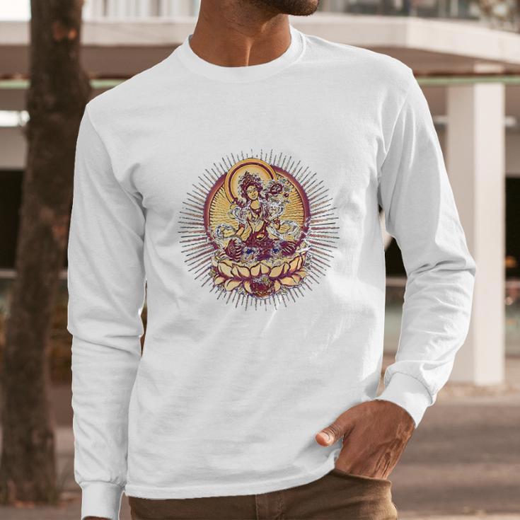 Tara Tibet Buddhismus Lotus Meditation Yoga Om Spirituality Long Sleeve T-Shirt Gifts for Him