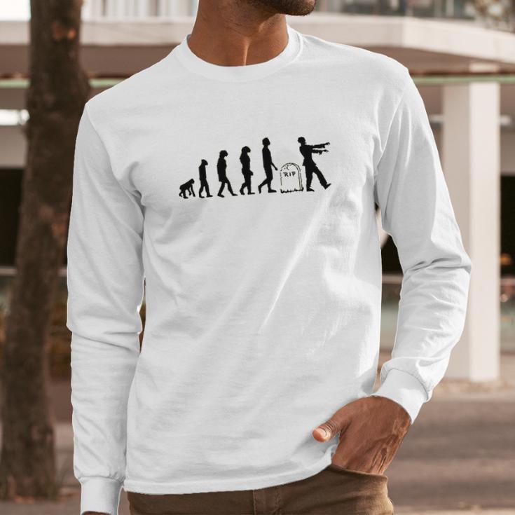 Think Out Loud Evolution Funny Apocalypse Long Sleeve T-Shirt Gifts for Him