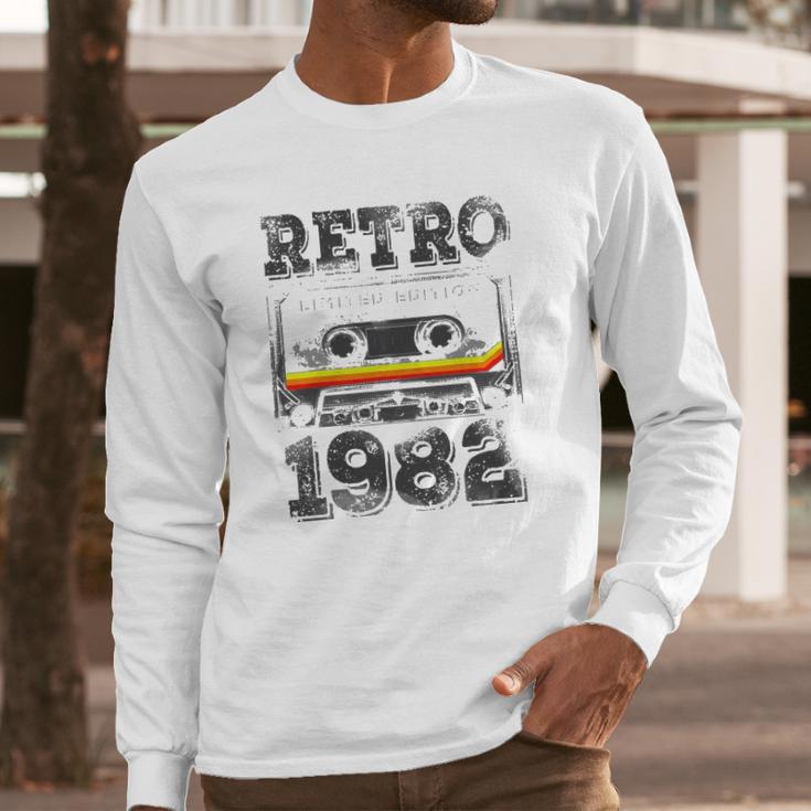 Vintage 1982 40 Years Old Cassette Tape 40Th Birthday Long Sleeve T-Shirt Gifts for Him