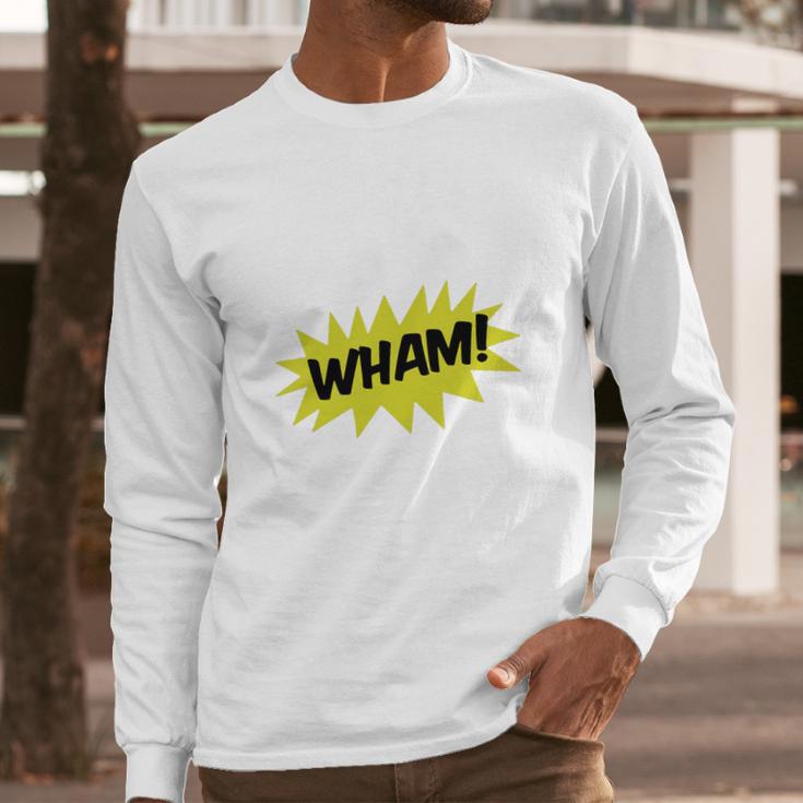 Wham With Starburst Comic Hero Baseball Cap Long Sleeve T-Shirt Gifts for Him