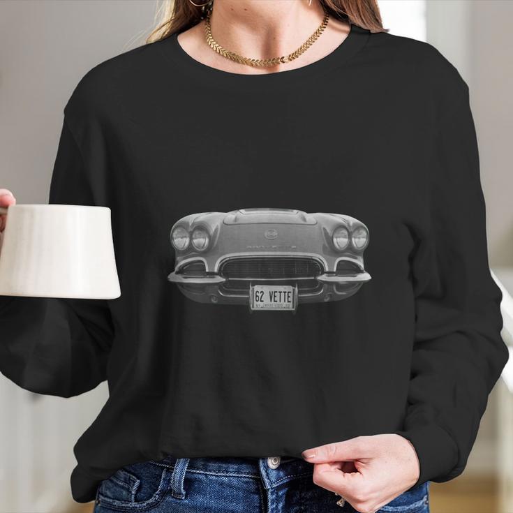 1962 Corvette Bw T-Shirts Long Sleeve T-Shirt Gifts for Her