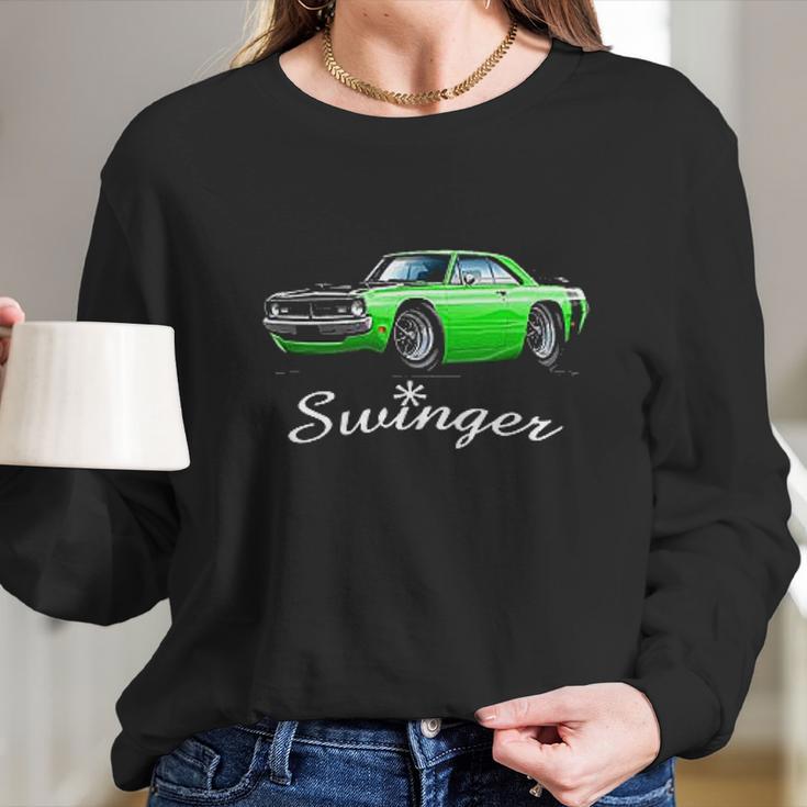 1970 1971 Dodge Swinger Full Color Design Long Sleeve T-Shirt Gifts for Her