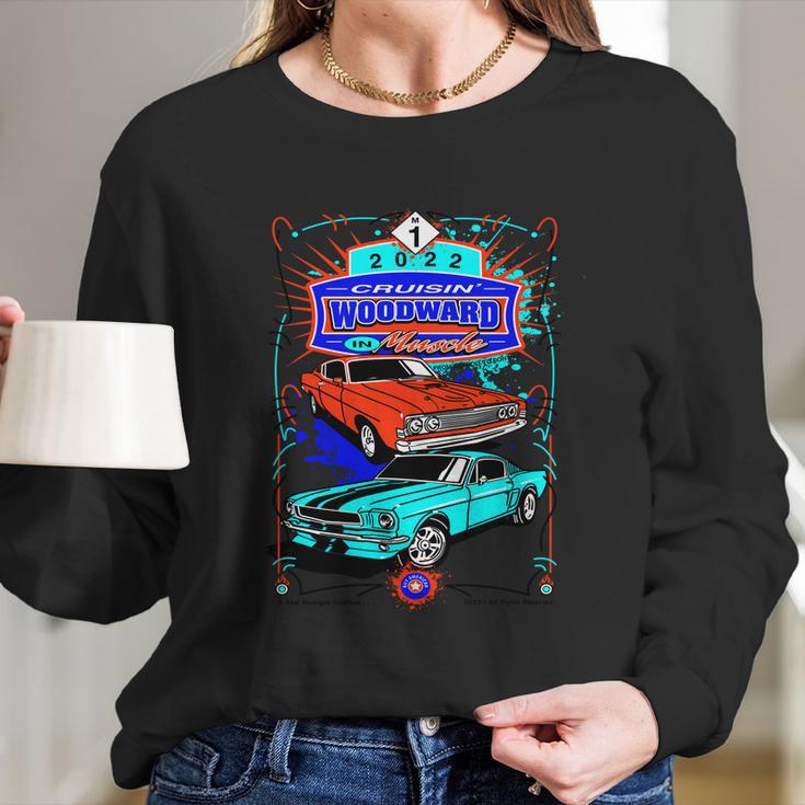 2022 Cruisin Woodward M1 In Muscle Car Cruise Long Sleeve T-Shirt Gifts for Her