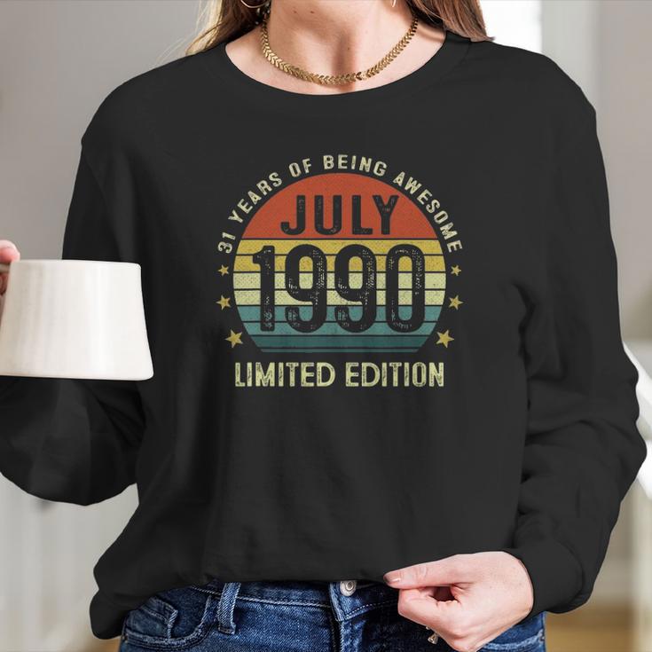 31 Years Old Vintage July 1990 Limited Edition 31St Birthday Long Sleeve T-Shirt Gifts for Her