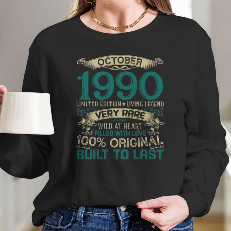 31St Birthday October 1990 Limited Edition Gift 31 Years Old Long Sleeve T-Shirt Gifts for Her