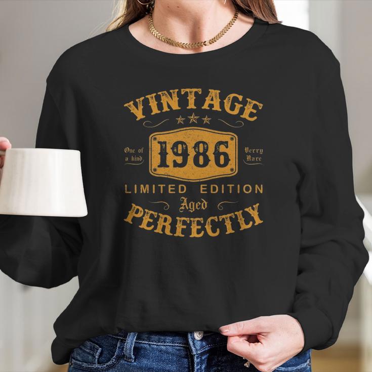 35 Years Old Birthday Gifts Vintage 1986 35Th Birthday Gifts Long Sleeve T-Shirt Gifts for Her