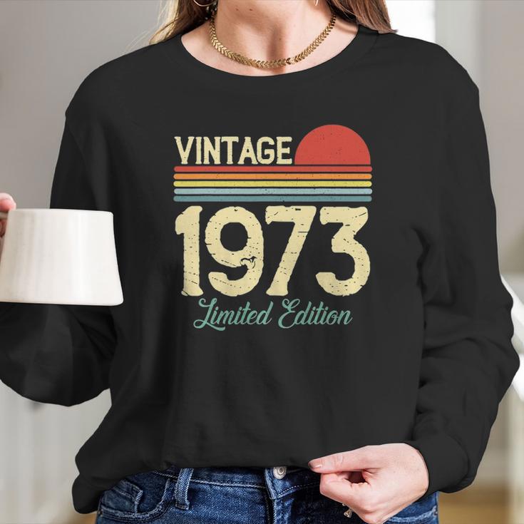 49 Years Old Vintage 1973 Classic Happy 49Th Birthday Long Sleeve T-Shirt Gifts for Her