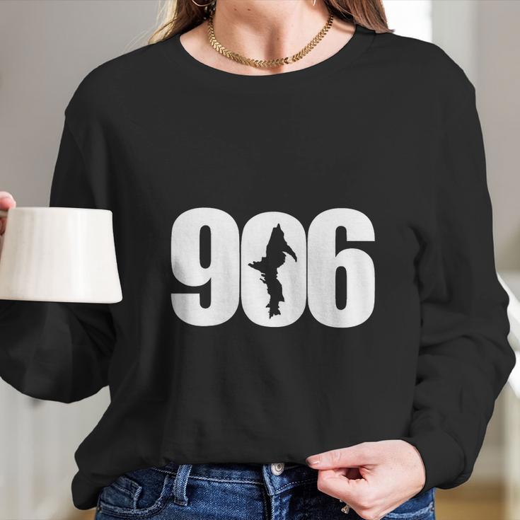 906 Upper Peninsula Up Cutout Yooper T-Shirt Long Sleeve T-Shirt Gifts for Her