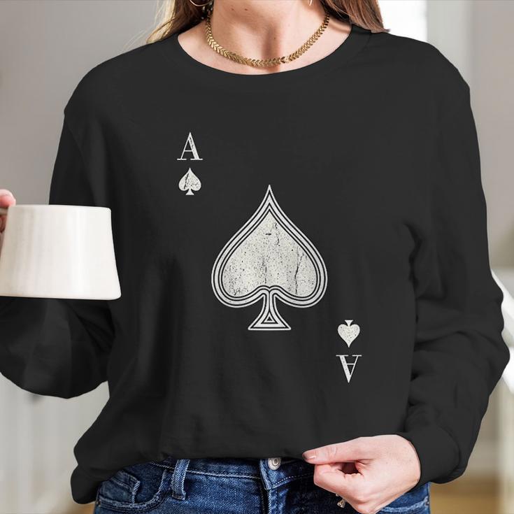 Ace Of Spades Blackjack Cards Poker Long Sleeve T-Shirt Gifts for Her