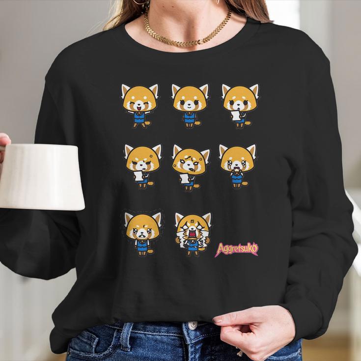 Aggretsuko Current Mood Frontside Long Sleeve T-Shirt Gifts for Her