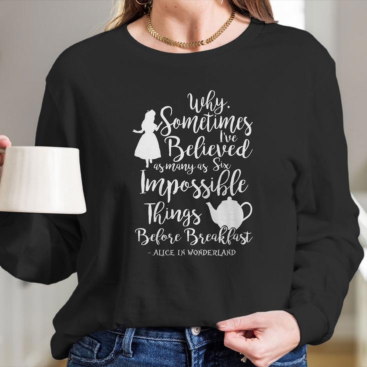 Alice In Wonderland Long Sleeve T-Shirt Gifts for Her