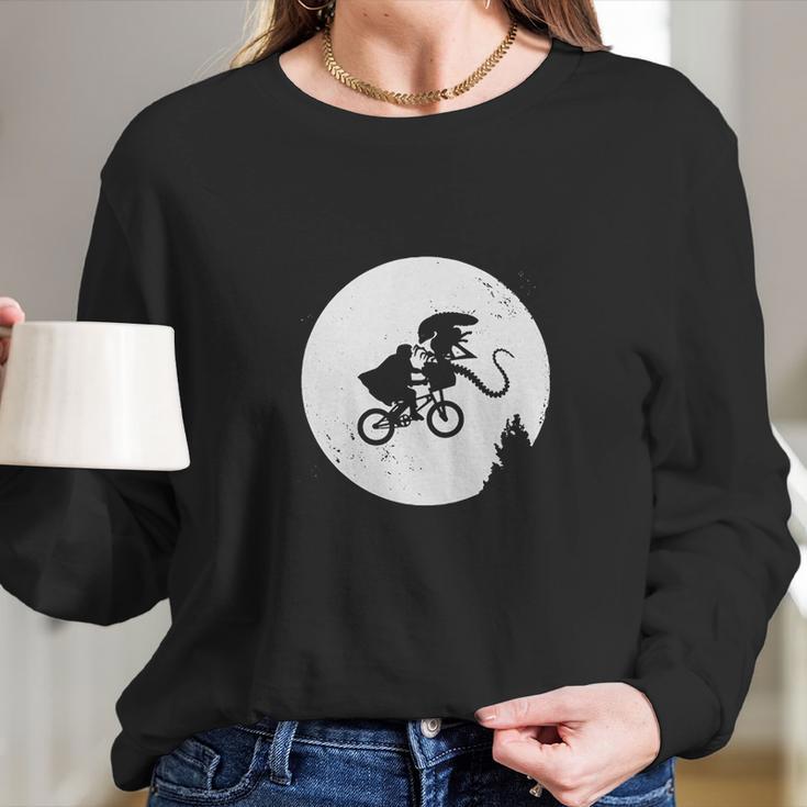 Alien Alien Bmx Moon Long Sleeve T-Shirt Gifts for Her