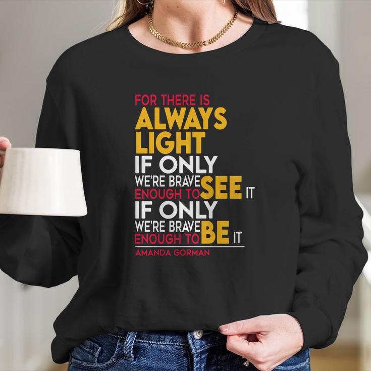 Amanda Gorman Long Sleeve T-Shirt Gifts for Her