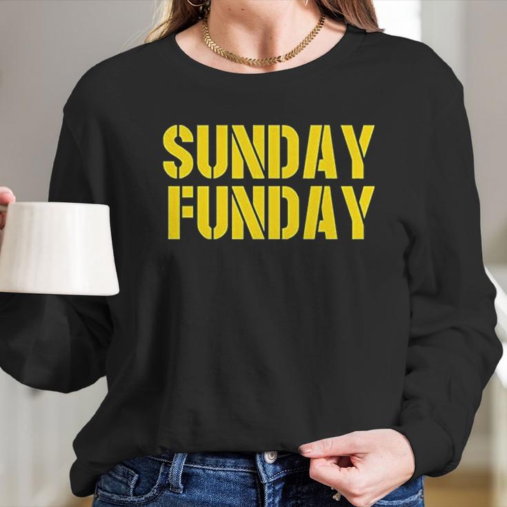 Americas Finest Apparel Green Bay Sunday Funday Long Sleeve T-Shirt Gifts for Her