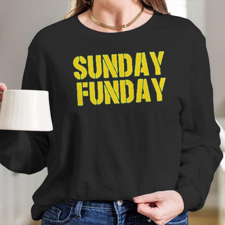 Americas Finest Apparel Green Bay Sunday Funday Long Sleeve T-Shirt Gifts for Her