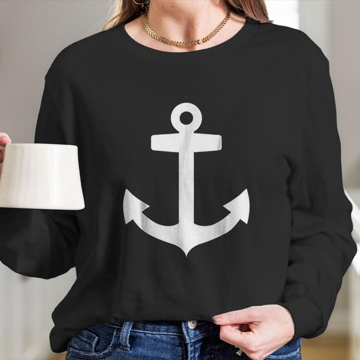 Anchor Logo Long Sleeve T-Shirt Gifts for Her