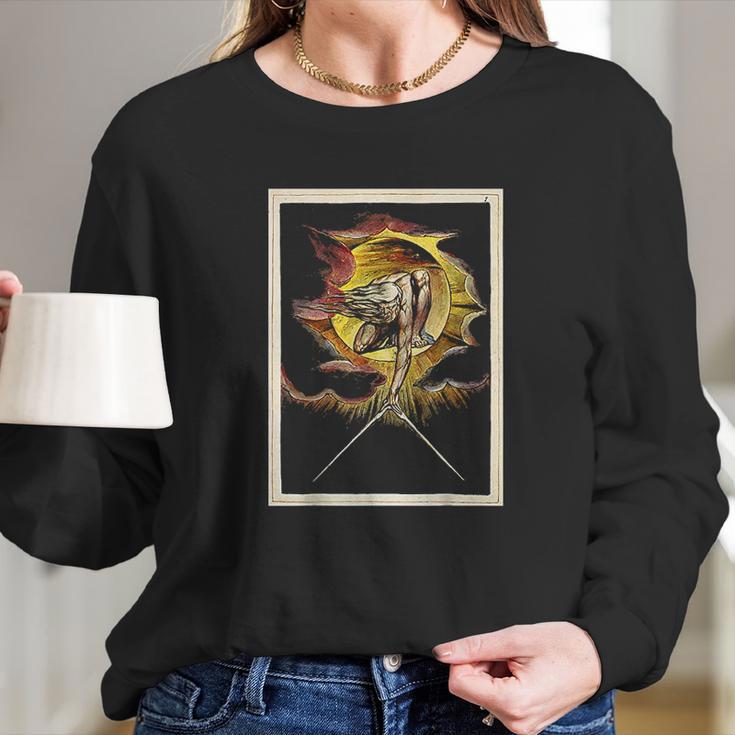 The Ancient Of Days Britain Visionary Art William Blake Long Sleeve T-Shirt Gifts for Her