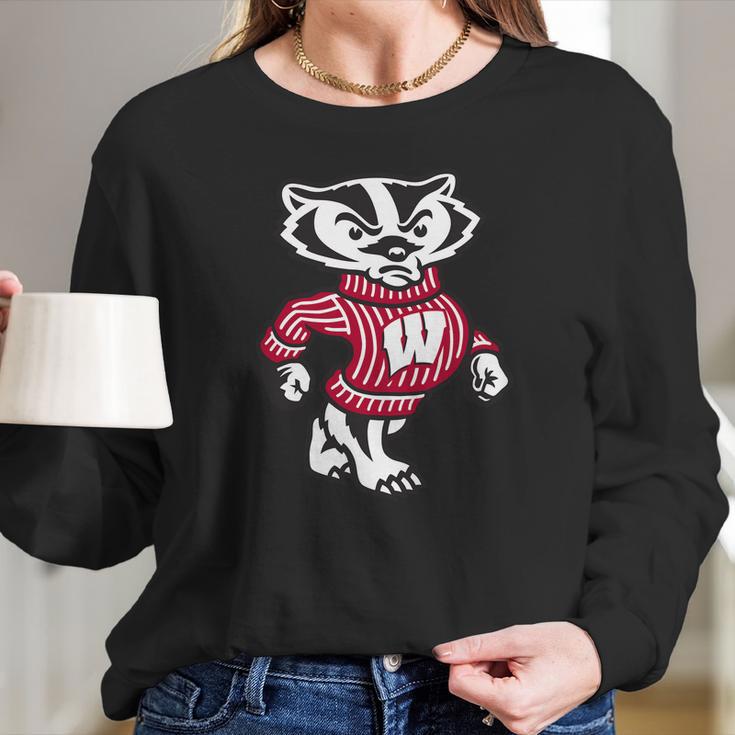 Angry Bucky Badger Long Sleeve T-Shirt Gifts for Her