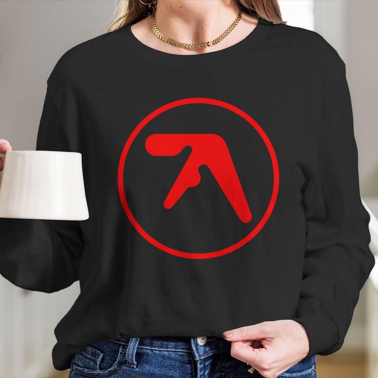 Aphex Twin Logo Red Long Sleeve T-Shirt Gifts for Her