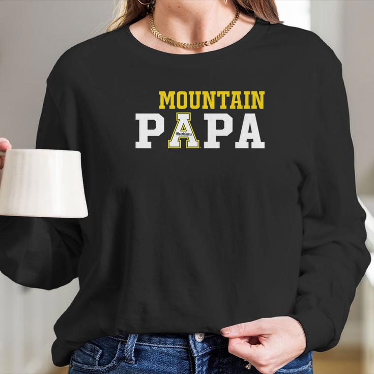 Appalachian State Mountaineers Mountain Papa Apparel Long Sleeve T-Shirt Gifts for Her