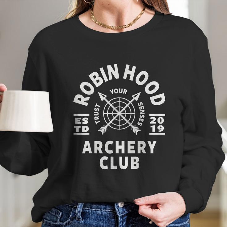 Archery Club Apparel & Clothing Robin Hood Archery Long Sleeve T-Shirt Gifts for Her