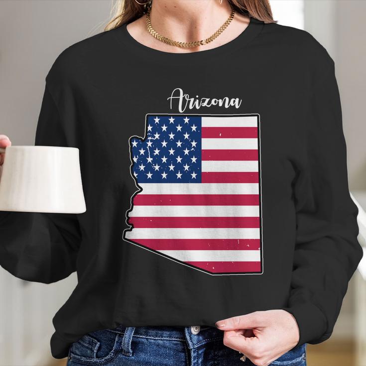 Arizona United States Map Long Sleeve T-Shirt Gifts for Her