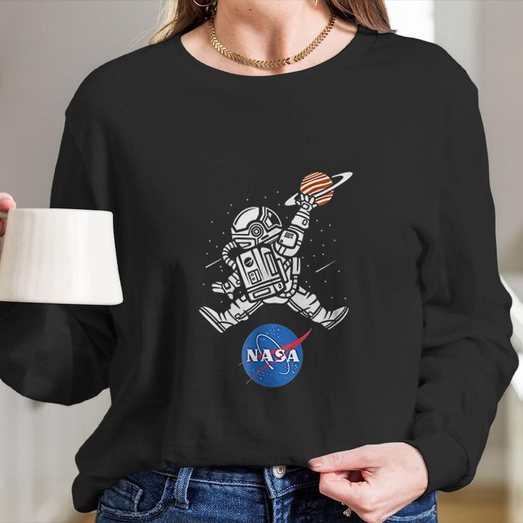 Astronaut Basketball Nasa Long Sleeve T-Shirt Gifts for Her