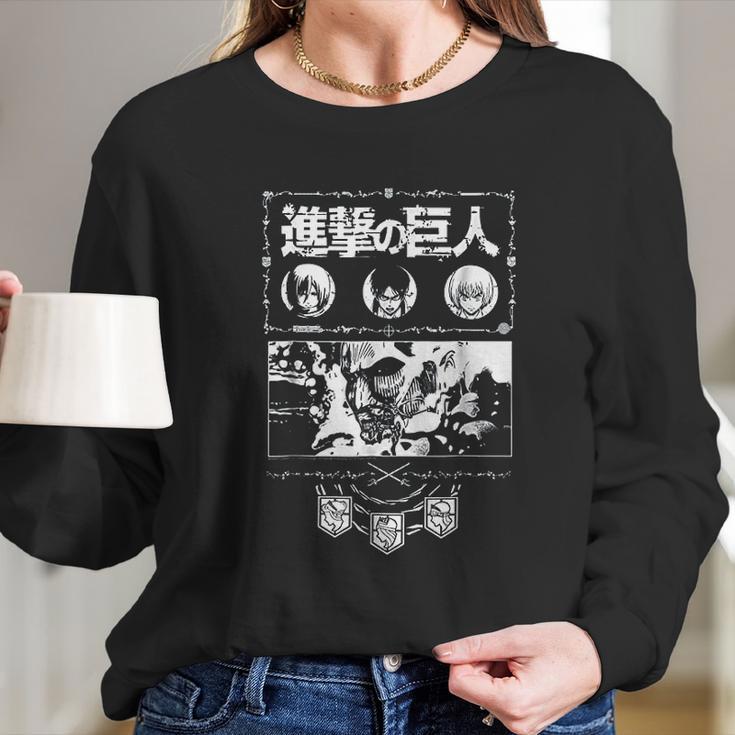 Attack On Titan Ornate Collage Long Sleeve T-Shirt Gifts for Her