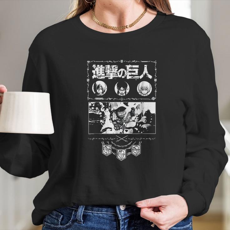 Attack On Titan Ornate Collage Long Sleeve T-Shirt Gifts for Her