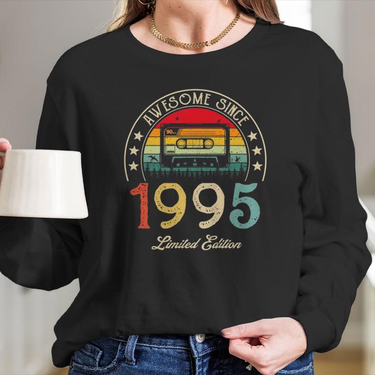 Awesome Since 1995 Vintage 1995 27Th Birthday 27 Years Old Long Sleeve T-Shirt Gifts for Her