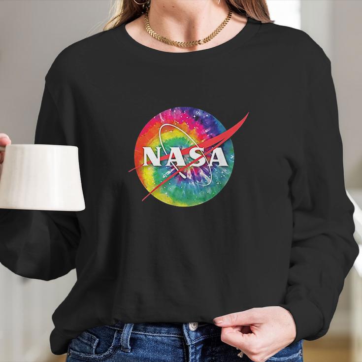 Awesome Tie Dye Nasa Hippie Nasa Gift Idea Long Sleeve T-Shirt Gifts for Her