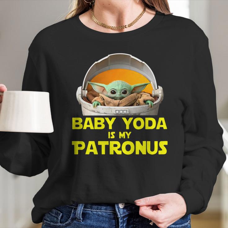 Baby Yoda The Mandalorian Is My Patronus Shirt Long Sleeve T-Shirt Gifts for Her