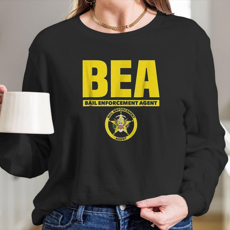 Bail Enforcement Agent Badge Fugitive Bounty Hunters Long Sleeve T-Shirt Gifts for Her