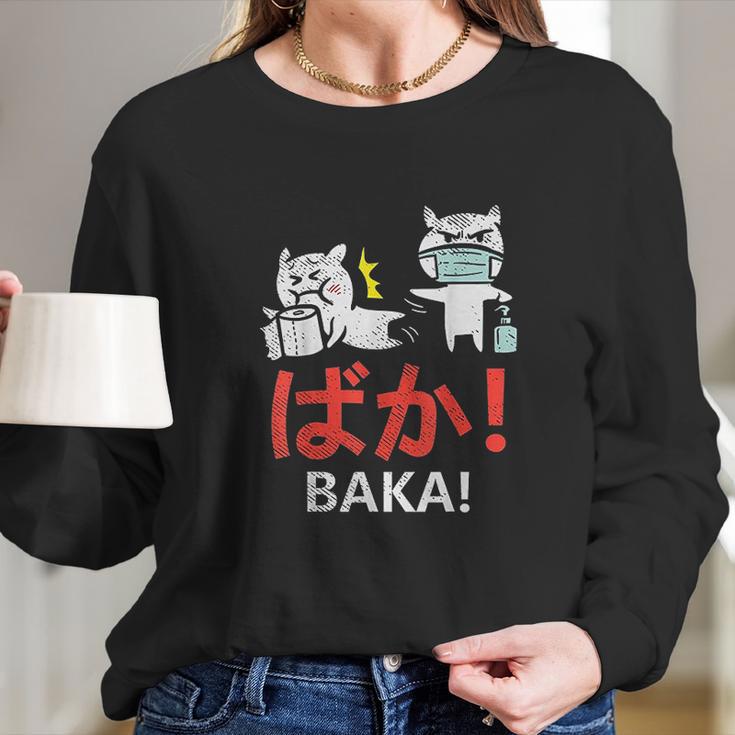 Baka Slap Toilet Paper Anime Manga Fun Quarantine Otaku Gift Long Sleeve T-Shirt Gifts for Her