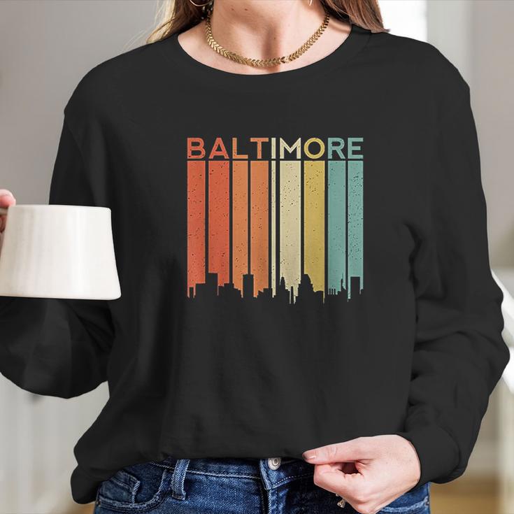 Baltimore Maryland Vintage Long Sleeve T-Shirt Gifts for Her