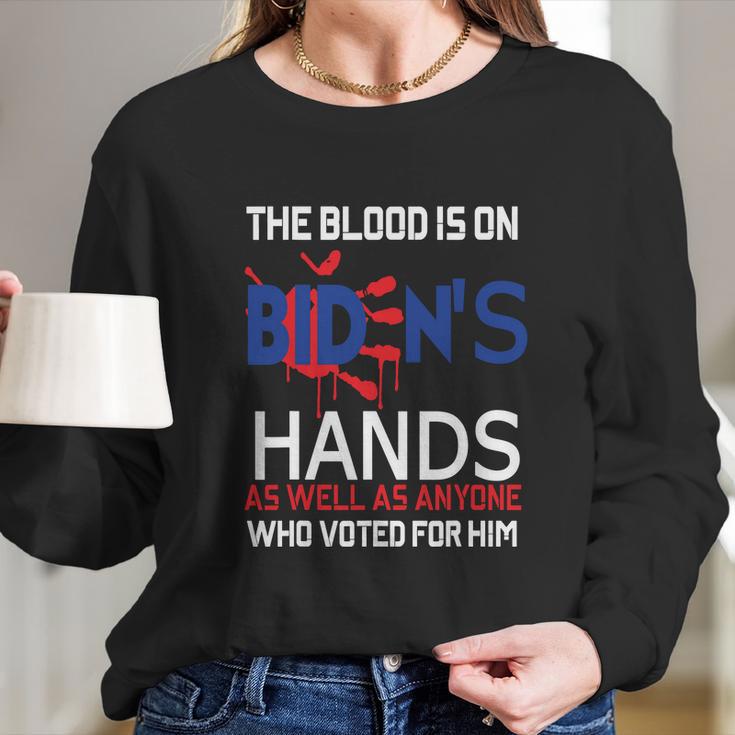 Bareshelves Fjb Bare Shelves Biden Sucks Political Biden Idiot Fuck Biden Long Sleeve T-Shirt Gifts for Her