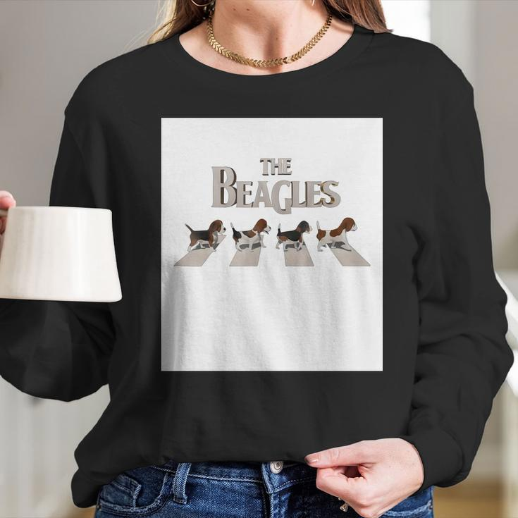 The Beagles Dog Abbey Road Long Sleeve T-Shirt Gifts for Her