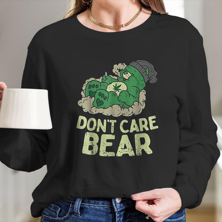 Bear Dont Care Long Sleeve T-Shirt Gifts for Her