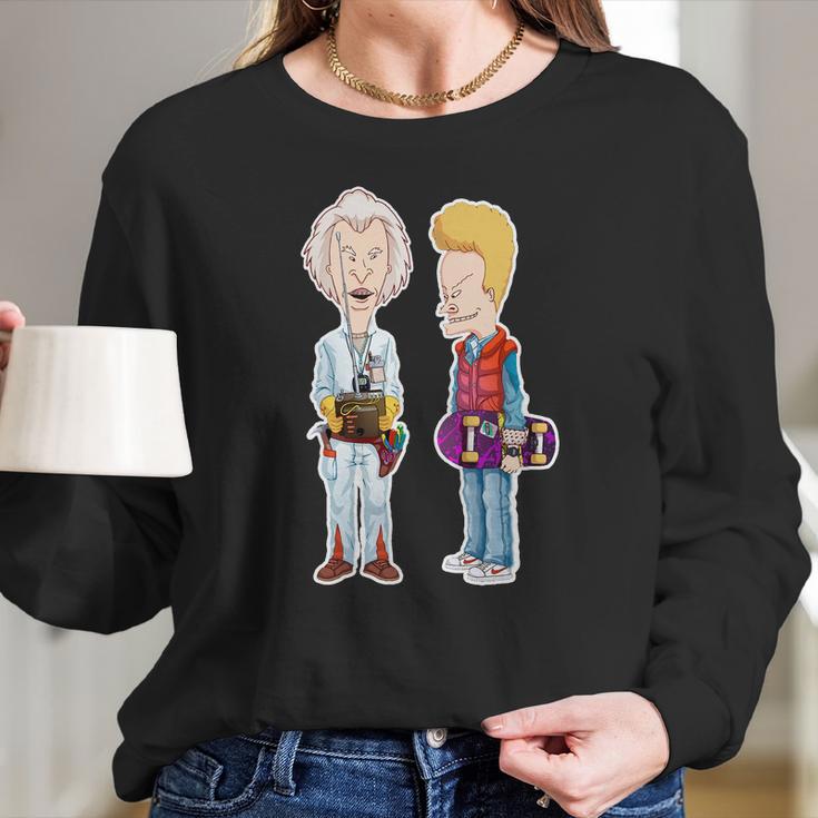 Beavis And Butt-Head Do Back To The Future Long Sleeve T-Shirt Gifts for Her