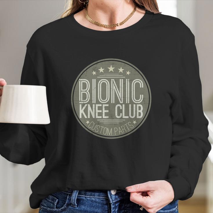 Bionic Knee Replacement Surgery T-Shirt Muscle Joint Long Sleeve T-Shirt Gifts for Her