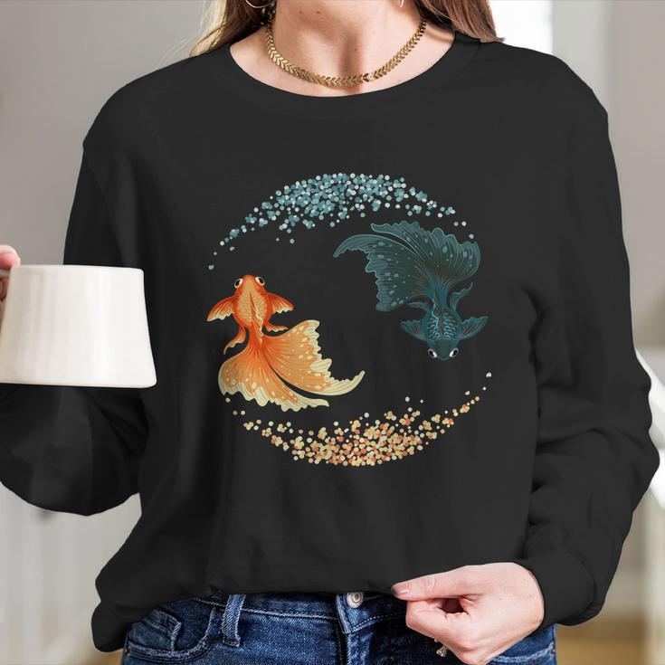 Black Goldfish Long Sleeve T-Shirt Gifts for Her