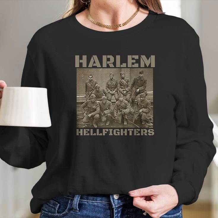 Black Military History Usa Black History Harlem Hellfighters Long Sleeve T-Shirt Gifts for Her