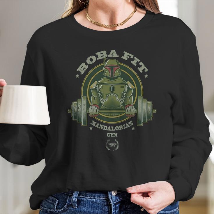 Boba Fit Mandalorian Star War Long Sleeve T-Shirt Gifts for Her