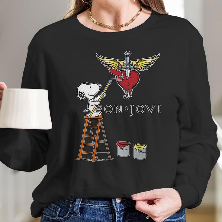 Bon Jovi Painting Long Sleeve T-Shirt Gifts for Her